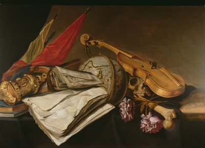 A Vanitas Still Life, 1663 by Jan van Dalen